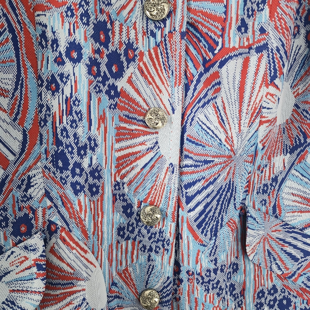 Womens 2 peice Vintage Dress Set 1960s Dress, Jacket , Fun 60s Print - Picture 4 of 6